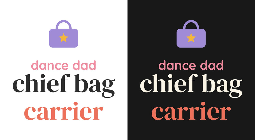 Chief Bag Carrier DTF transfer shown on light and dark backgrounds