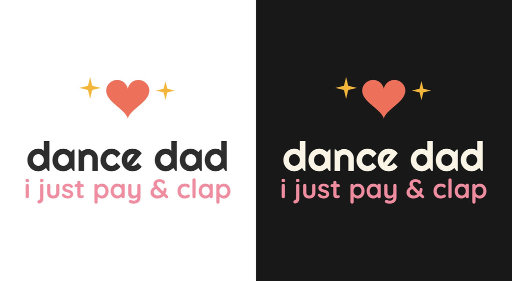 I Just Pay & Clap DTF transfer shown on light and dark backgrounds