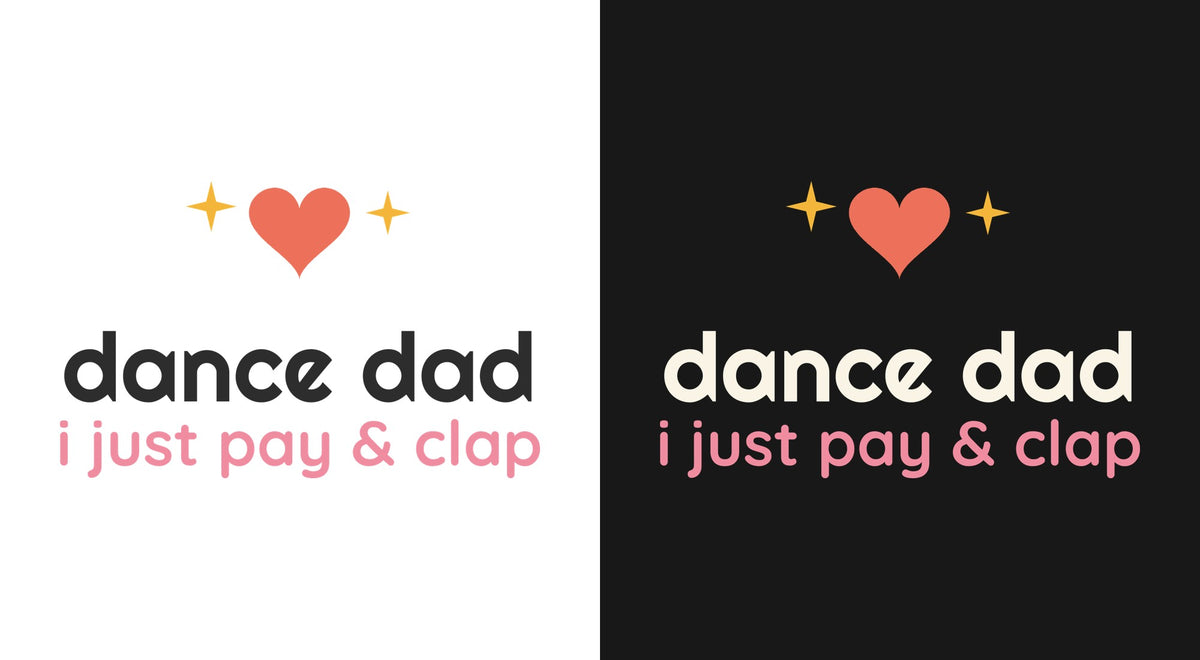 I Just Pay & Clap DTF transfer shown on light and dark backgrounds