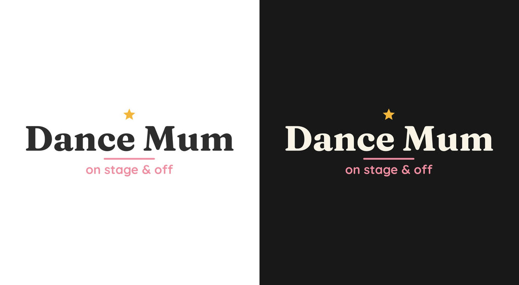 Dance Mum (Elegant) DTF transfer shown on light and dark backgrounds