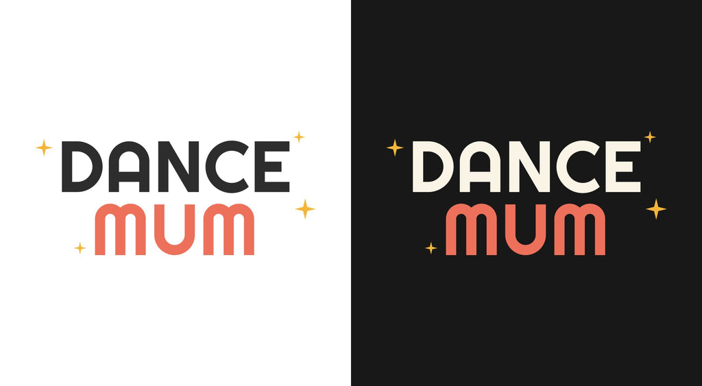 Dance Mum (Stacked) DTF transfer shown on light and dark backgrounds