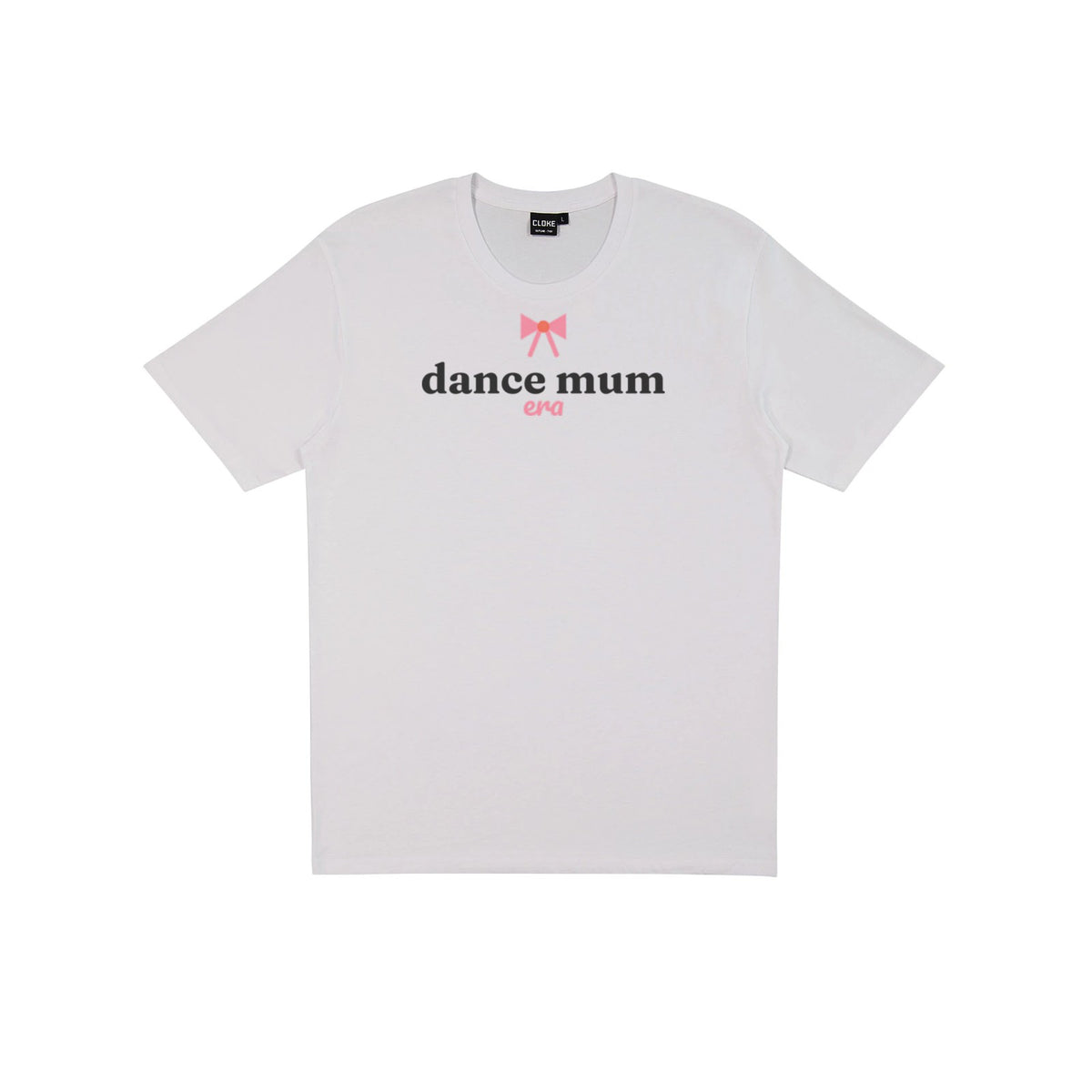 Dance Mum Era DTF transfer pressed on a light tee