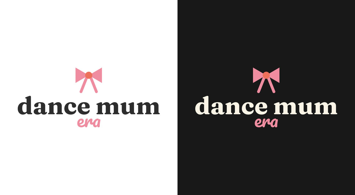 Dance Mum Era DTF transfer shown on light and dark backgrounds