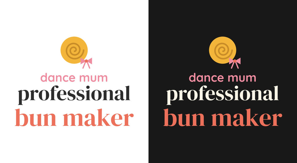 Professional Bun Maker DTF transfer shown on light and dark backgrounds