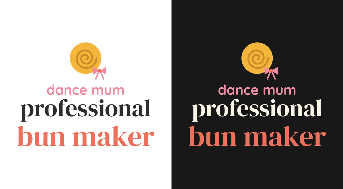 Professional Bun Maker DTF transfer shown on light and dark backgrounds