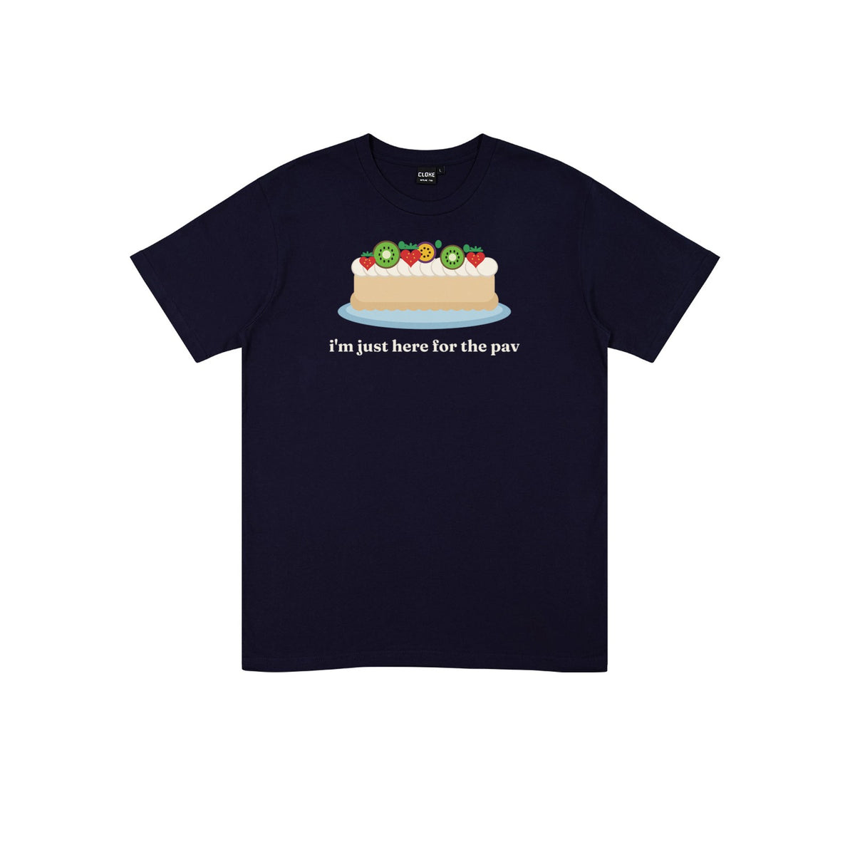 Here For The Pav DTF transfer pressed on a dark tee